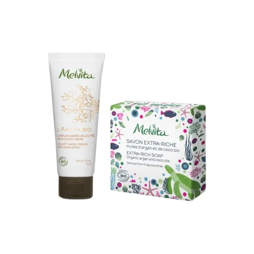 MELVITA Safflower SEED Масло Hand Protection Комбо Крем для рук 75 мл + Мыло 100 г