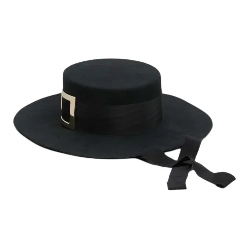 Roger Vivier Новая шерсть Металлические ведрообразные шляпы Женские Черный