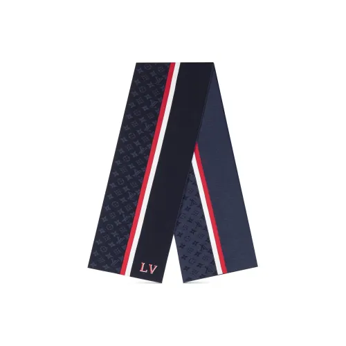 LOUIS VUITTON Вязаные шарфы Унисекс Синий
