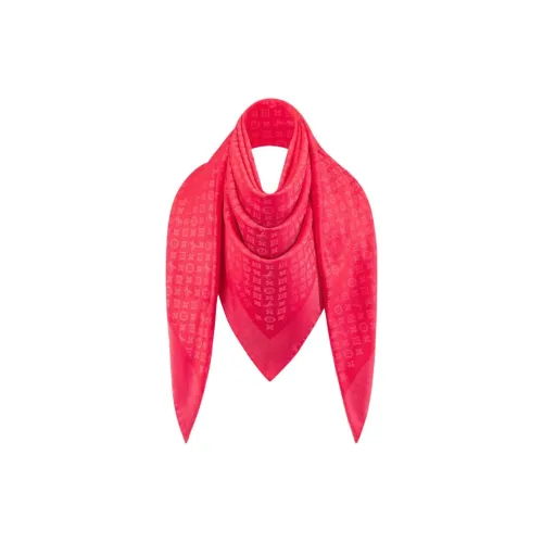 LOUIS VUITTON Вязаные шарфы Женские Розовый Красный