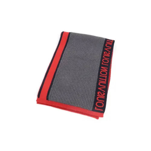 LOUIS VUITTON Плюшевый шарф из пряжа Мужской Серый