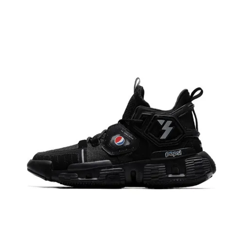 Pepsi x 361° Амортизаторы Shock Slip-Resistant MID Баскетбольные кроссовки Мужские Черные