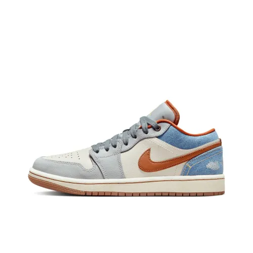 Jordan Air Jordan 1 Low Топ Скейтборд Кроссовки Женские Синие Белые