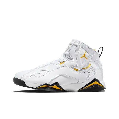 Джордан True Flight Амортизация Износостойкий Высокий Топ Винтажные Баскетбольные Кроссовки Мужские Белый Черный