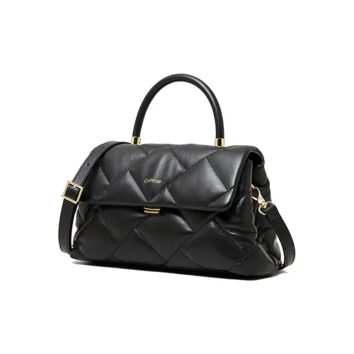 Geshiman Натуральная кожа овчина Женская сумка для повседневного использования сумка через плечо женская черная белая