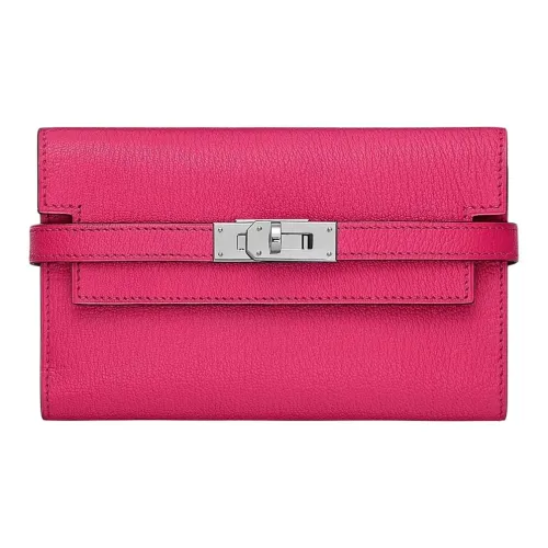 HERMES Mysore Шевро Кошелек Женские E5 Розовый Tyrien Персиково-розовый