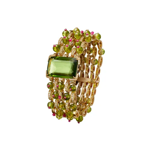 Cartier 18К золото Рубин Бриллиантовые браслеты Унисекс Золото