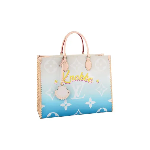 LOUIS VUITTON ONTHEGO Покрытый холст Джунгли Сумка Тоут Сумка Сумка для покупок Сумка на плечо Сумка Женские Многоцветный