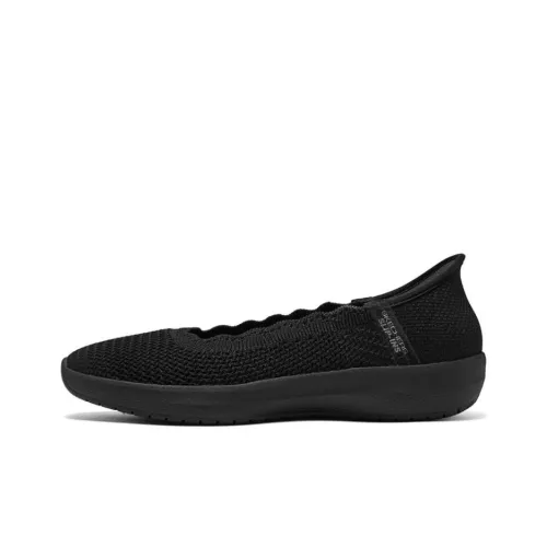 Skechers Hands Бесплатно Slip ins Устойчивый к истиранию Дышащий Низкий Топ Casual Женский Черный