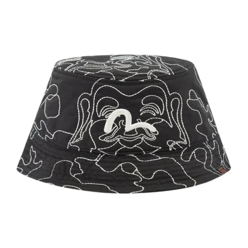 EVISU Полиэстер Cotton Bucket Hats Унисекс Черный