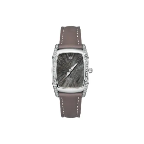 PARMIGIANI Кварцевый механизм Женские часы 29,5*24,5 мм Черный циферблат Корпус из нержавеющей стали Ремешок из коровьей кожи