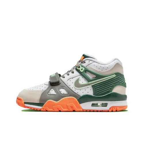 Nike Air Trainer 3 Устойчивый к истиранию Дышащий Низкий Топ Винтажные Баскетбольные Кроссовки Мужские Белый Зеленый