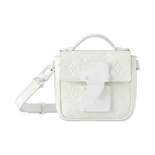 LOUIS VUITTON Pico Коллаборация Монограмма Taurillon Кожа Сумка через плечо Унисекс Белый