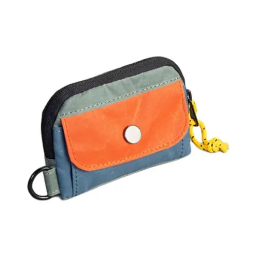 PROPERTY OF Полиэстер Монета Кошелек Key Pouch Кошелек Мини Унисекс Оранжевый Синий и Зеленый
