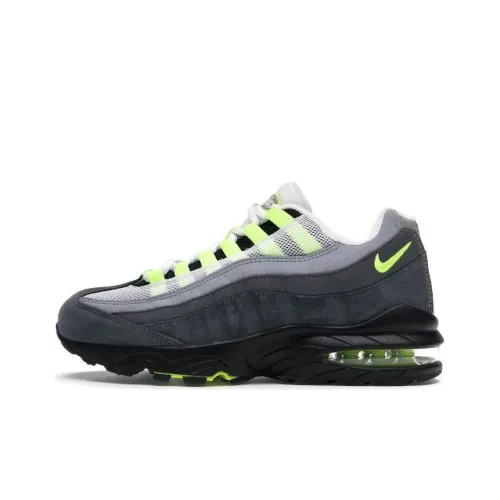 Nike Air Max 95 Устойчивый к истиранию Дышащий Низкий Топ Повседневная Обувь GS Черный Серый