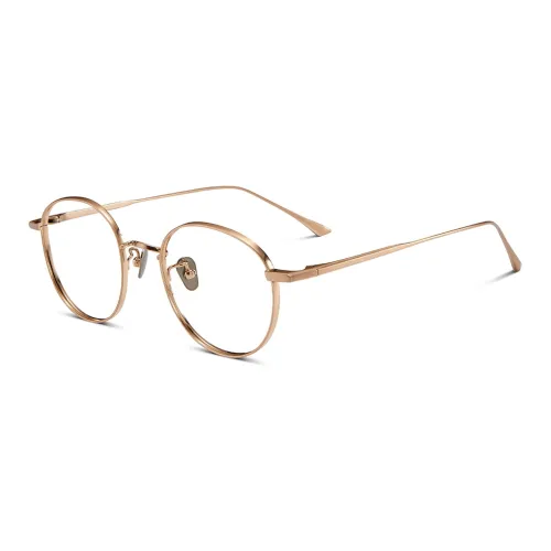 SOXICK Чистый титан Овал Оправы для очков Унисекс Розовое золото