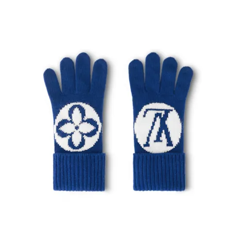 LOUIS VUITTON Вязаные перчатки Унисекс Синий