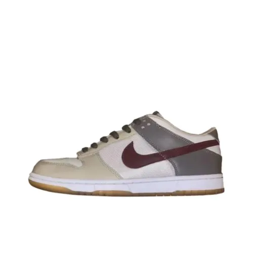 Nike Dunk Slip-Resistant Abrasion-Resistant Low Top Skateboard Shoes Unisex Gray Beige Найк Dunk противоскользящие устойчивые к истиранию низкие топ скейтборд обувь унисекс серый бежевый
