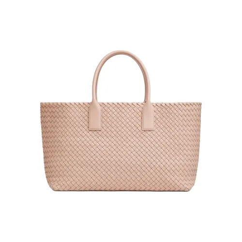 Bottega Veneta Lambskin Tote Bag Shopping Bag Medium Women's Lotus Color