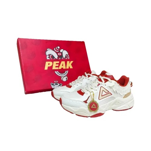 PEAK Casual Низкий Топ Экрю/Rumba Красный Унисекс