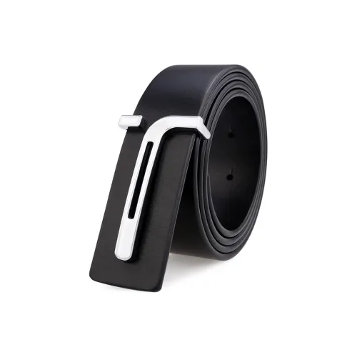 Cows Reign Минималистский стиль T-образный Деловой повседневный стиль Без рисунка Застежка Кожаные ремни Мужской Ширина 3,4 см