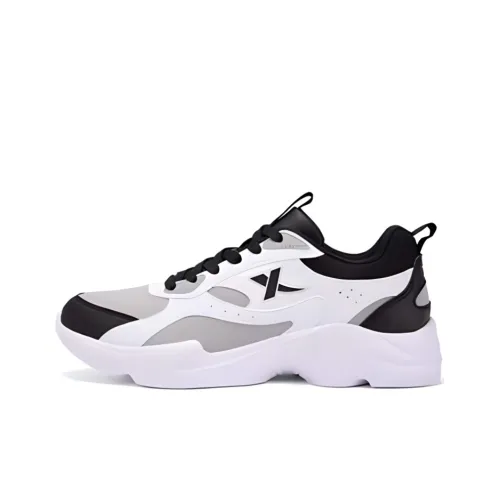 XTEP Амортизирующие подошвы Slip-resistant Низкие кроссовки для бега Мужские Белый Черный Серый