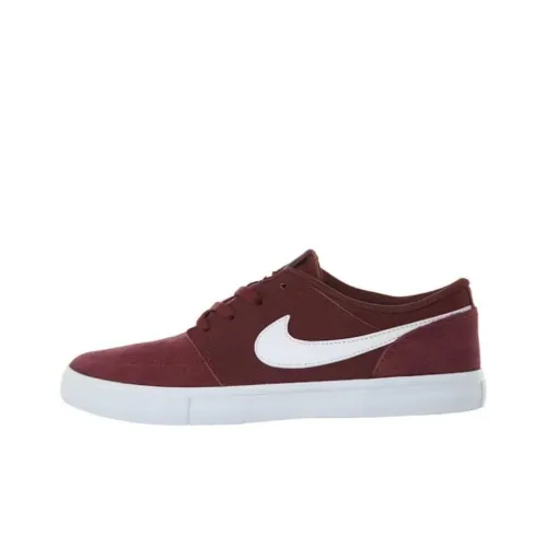 Nike SB Portmore Амортизация Износостойкие Низкие Кроссовки для Скейтбординга Мужские Красные Белые