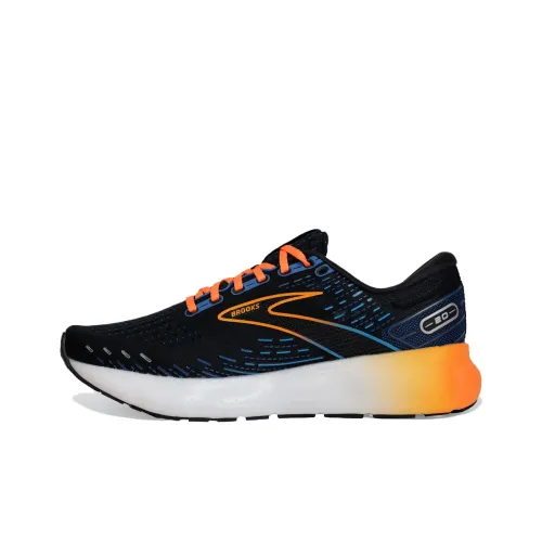 Brooks Glycerin 20 Slip-Resistant Abrasion-Resistant Low-Top Беговые кроссовки Мужские Черный Синий Оранжевый