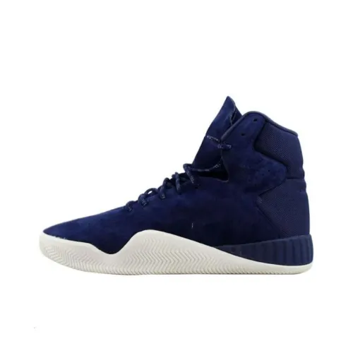 Adidas Tubular Instinct Амортизация Износостойкий Высокий Топ Повседневная Обувь Унисекс Синий