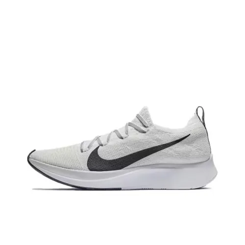 Nike Zoom Fly Flyknit Амортизация Износостойкий Низкий Топ Беговые кроссовки Унисекс Белый