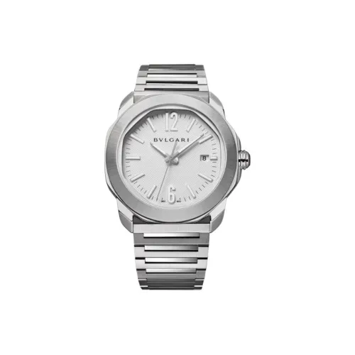 BVLGARI Octo Roma Часы Белый Циферблат С Узором Clous De Paris