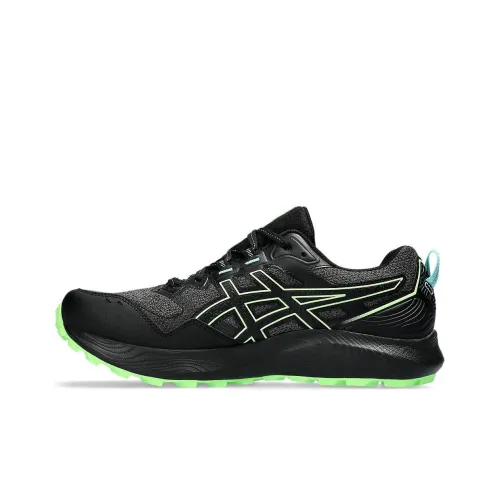 Asics Gel Sonoma 7 Low Top Trail Беговые кроссовки Мужские Черные Зеленые