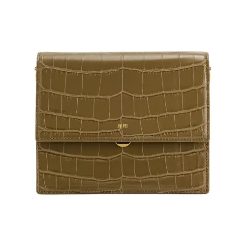 JW PEI Веганская кожа Сумка через плечо Сумка на плечо Мини Женская Темно-оливковая