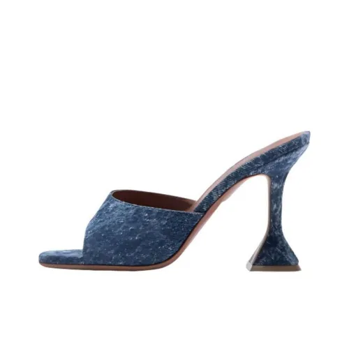 AMINA MUADDI Резиновая подошва Слипоны 9,5 см Женские Синие