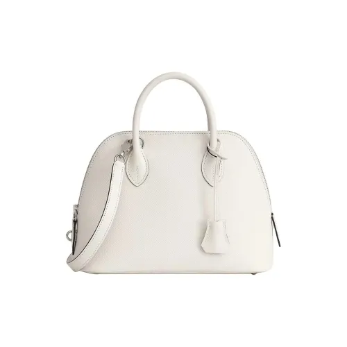 HERMES Bolide Epsom Телячья кожа Bowling Сумка Сумка через плечо Женская M4Gris Бледный Кремовый Серый