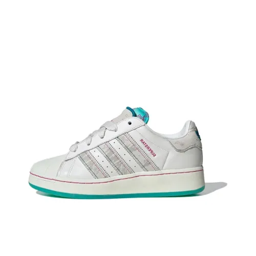 Adidas Originals SUPERSTAR XLG Устойчивые к истиранию низкие скейтборд-кроссовки Унисекс Белый Серый Зеленый