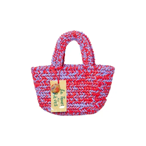 Le Temps Des Rêves Рафия Плетеная Сумка Сумка Маленькая Женская Синий Светло-Синий Розовый Фиолетовый