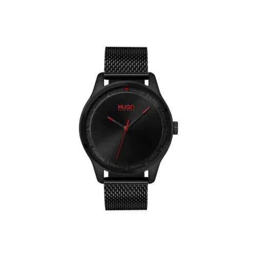 Hugo Boss Мужские часы Кварцевый механизм Ремешок из нержавеющей стали 42 мм Черный циферблат
