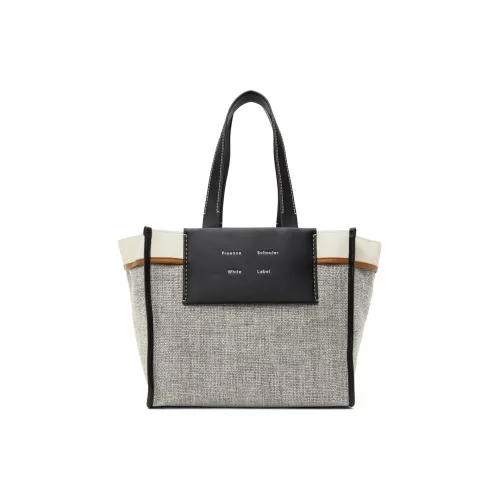 PROENZA SCHOULER Твидовая сумка-тоут с кожаными вставками сумка для покупок сумка через плечо сумка большая женская серая