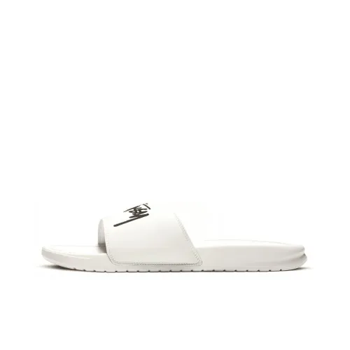 Stussy x Nike Benassi Quick Dry Slide Унисекс Белый
