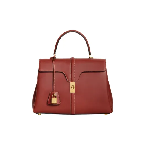 CELINE 16 Коровья кожа Через плечо Одно плечо Сумка Средний Женский Красный