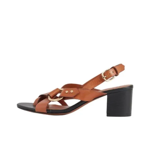 SOEUR One Ремешок Сандалии 5 см Женские Коричневый