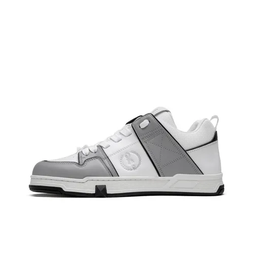 Roberta Di Camerino Slip Устойчивый к истиранию Кроссовки для скейтбординга Мужской Белый Серый