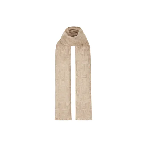 FENDI Вязаные шарфы Унисекс Бежевый