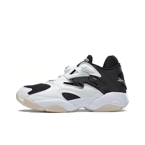 Reebok Pump Court Амортизация MID Топ Кэжуал Унисекс Черный Белый