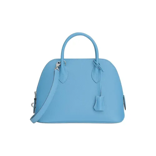 HERMES Bolide Epsom Телячья кожа Сумка для боулинга Сумка через плечо Женская 7NCeleste Небесно-голубой