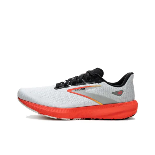 Brooks Launch 10 Беговые кроссовки Низкий топ Белый/Синий/Черный/Пламя Красный Коралловый Мужской