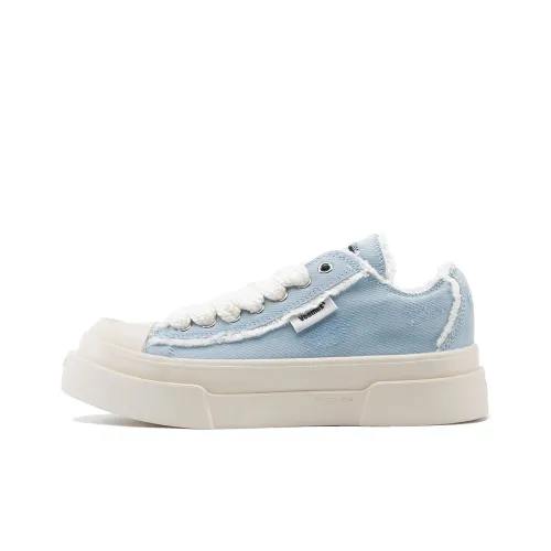VEEMES Низкие кеды унисекс небесно-голубого цвета