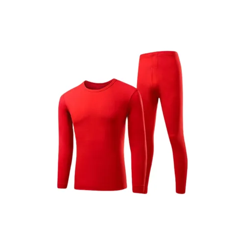 H YXIANG Мужской [Красный] 100% хлопок Одежда Наборы Мужские Термобелье Комплекты