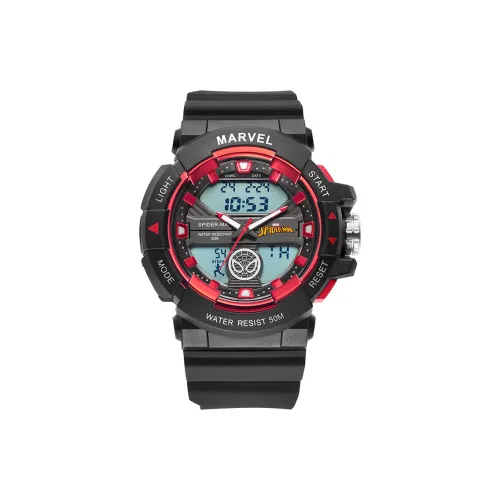 MARVEL Hero Collection Electronic Механизм Резиновый Ремешок Часы Мужские Черный Циферблат MV 81109B2